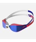 Speedo Schwimmbrille Fastskin Hyper Elite flame red/true blue gespiegelt