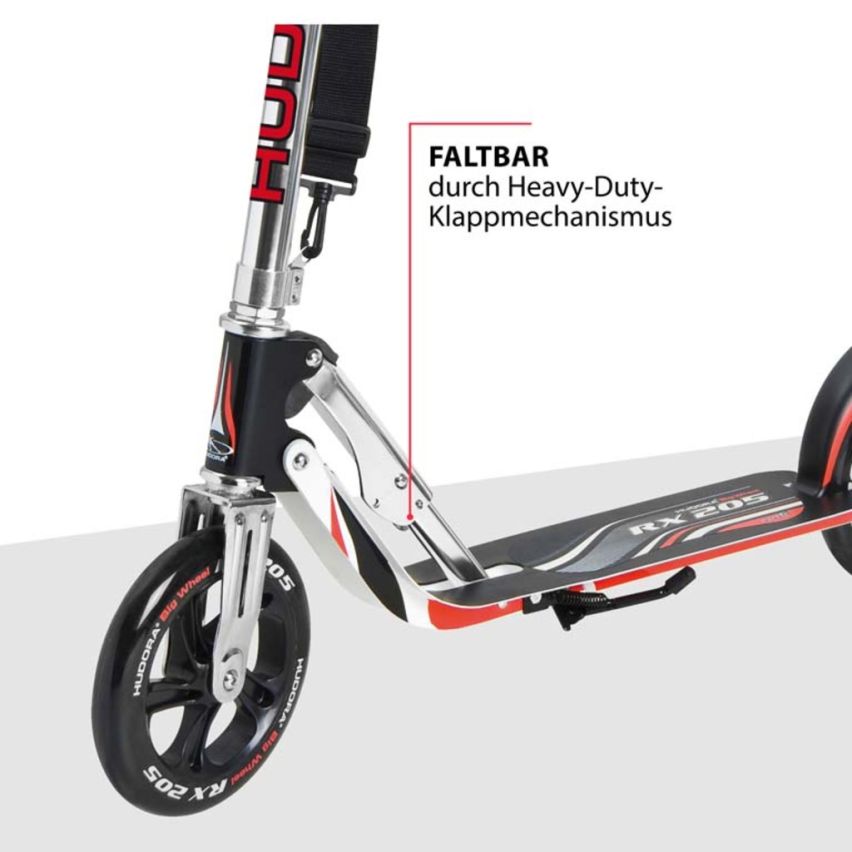 Hudora Scooter BigWheel® 205 schwarz/rot