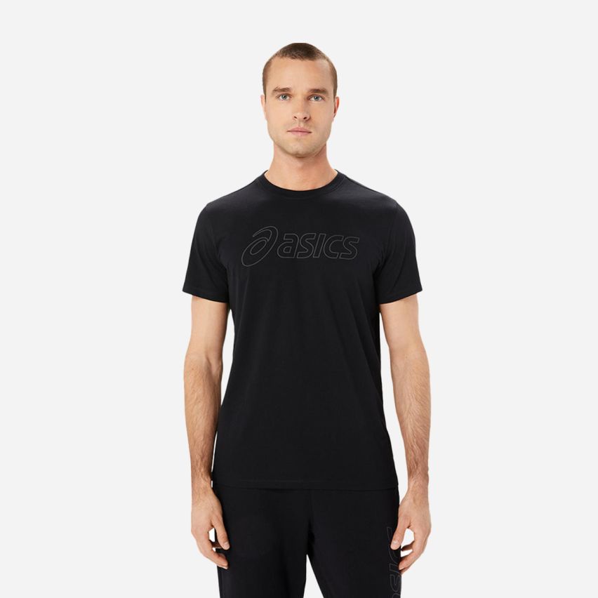 Asics SHIRT LOGO SS TEE Men black/graphite grey