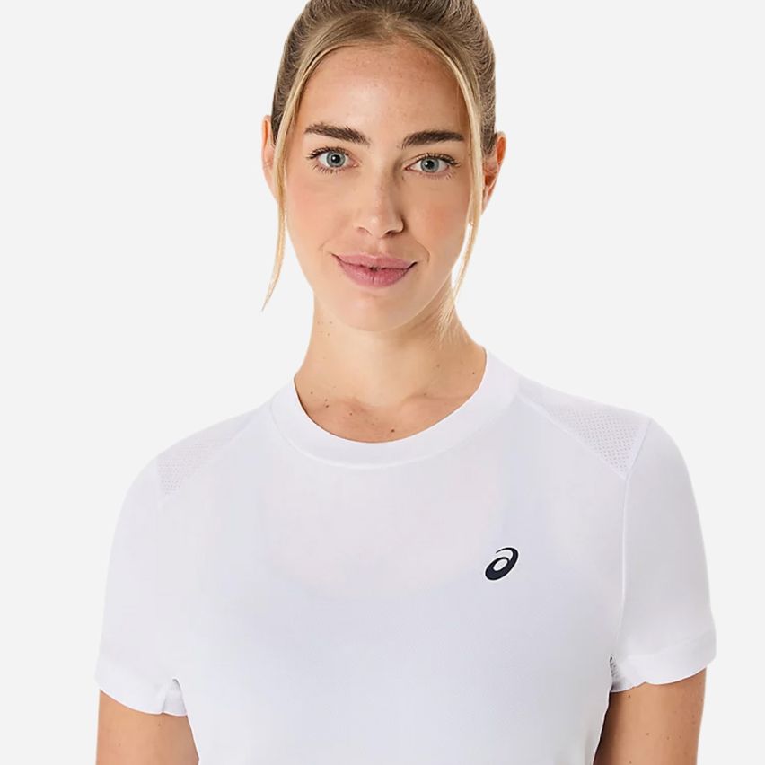 Asics COURT SHORT SLEEVE TOP Lady brilliant white