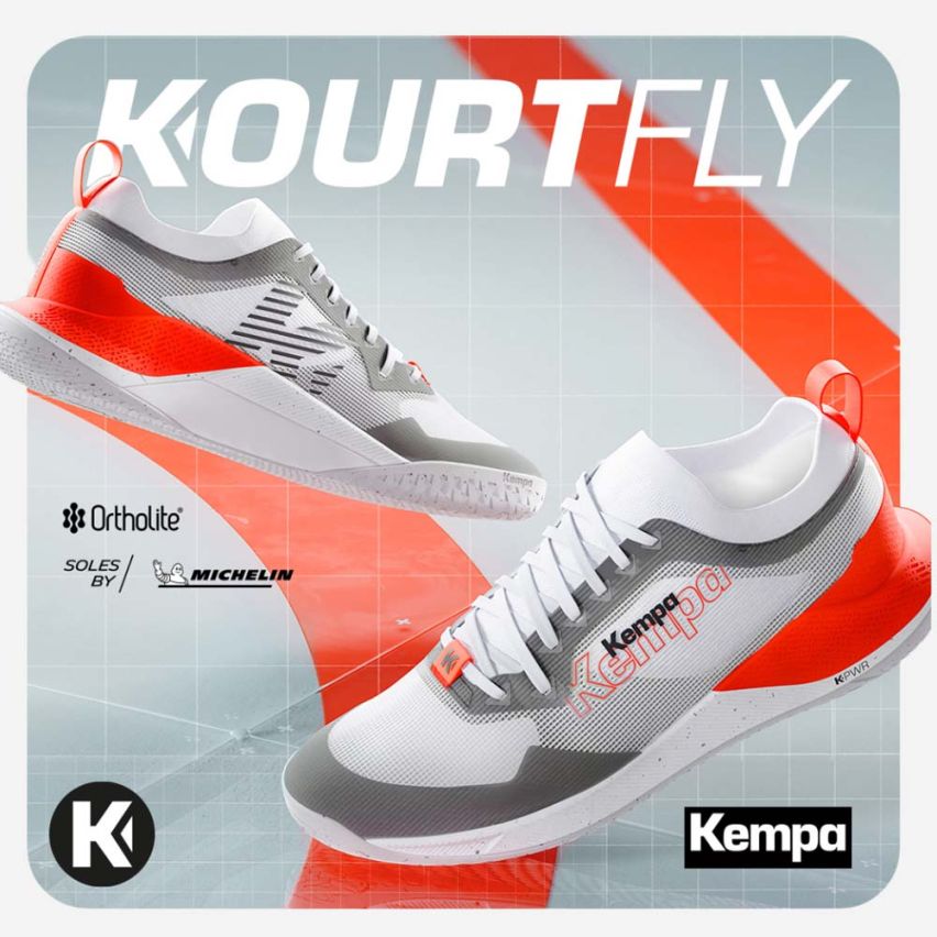 Kempa Kourtfly Two Damen beige/fluo rot