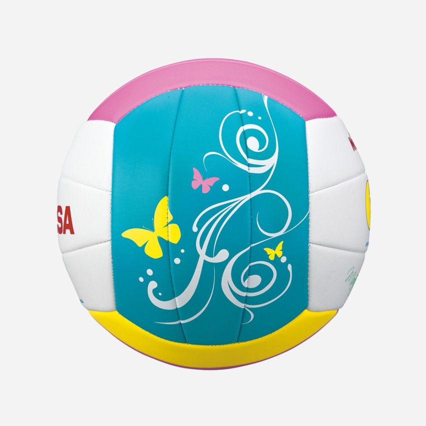 Mikasa Beachvolleyball VMT5 white/rose/turquoise 