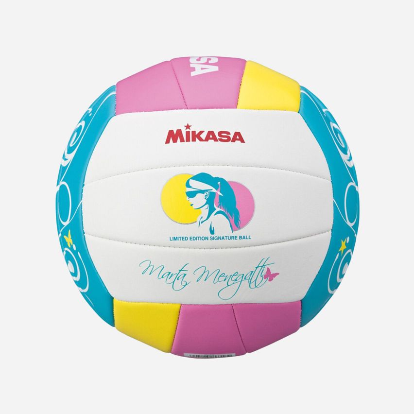Mikasa Beachvolleyball VMT5 white/rose/turquoise 