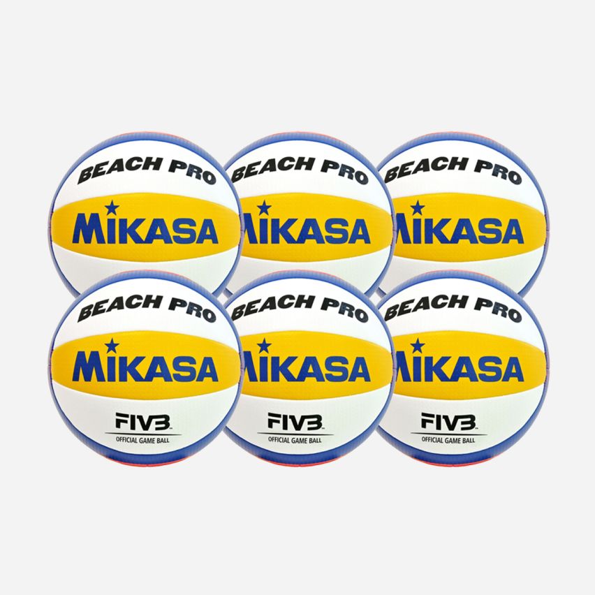 Mikasa Beachvolleyball BV550C yellow/royal/white 6-Pack