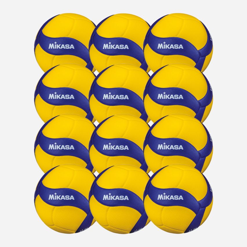Mikasa Volleyball V200W yellow/royal Swiss Volley (12-Pack)