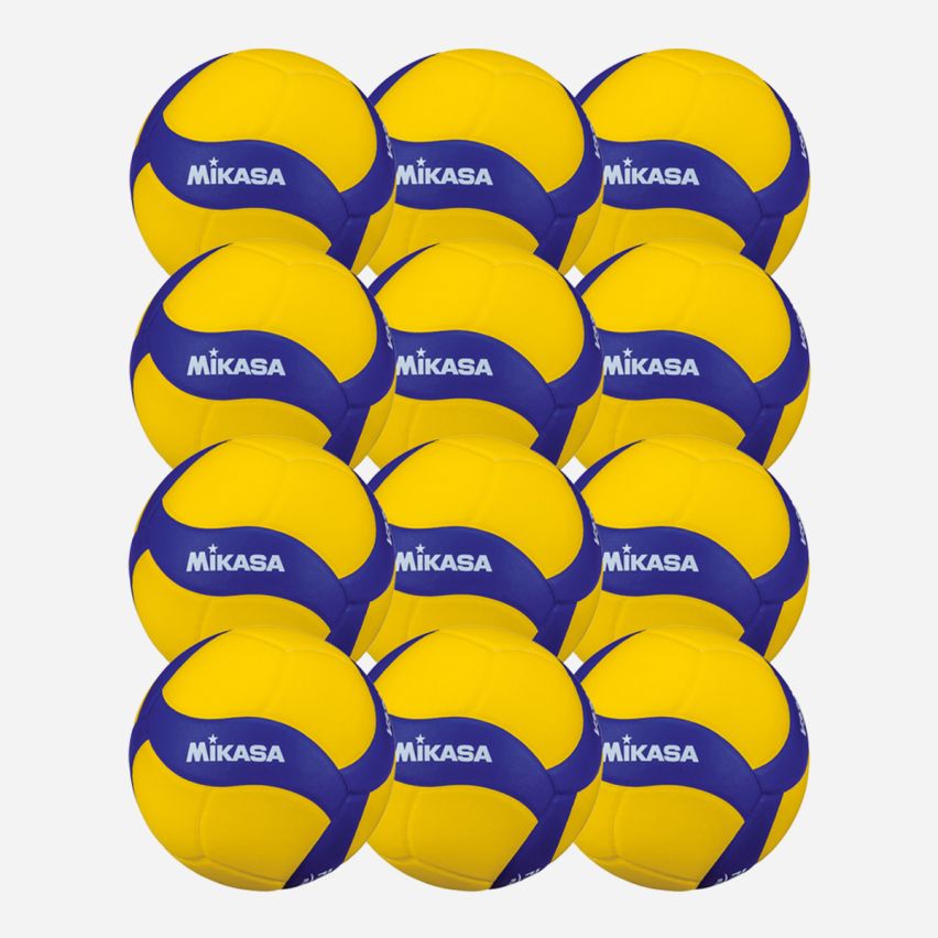Mikasa Trainingsvolleyball V330W yellow/royal (12-Pack)
