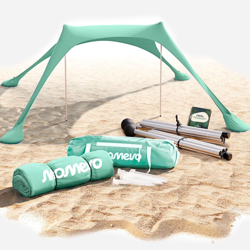 momevo Sunsail Strandzelt Sonnensegel UPF50+ aquatürkis