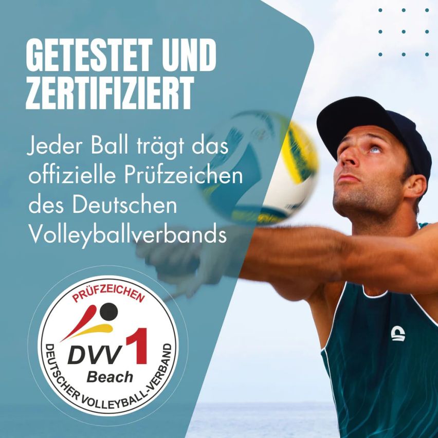 momevo SunPro Beachvolleyball inkl. Ballpumpe