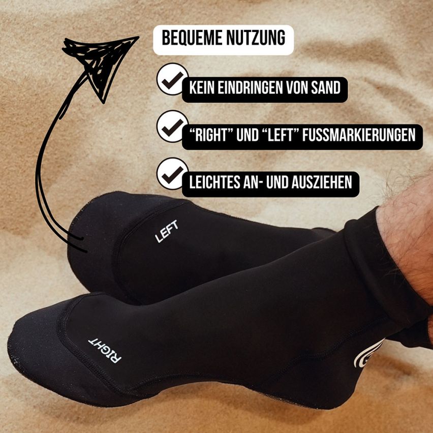 Plavins Beachsocken schwarz