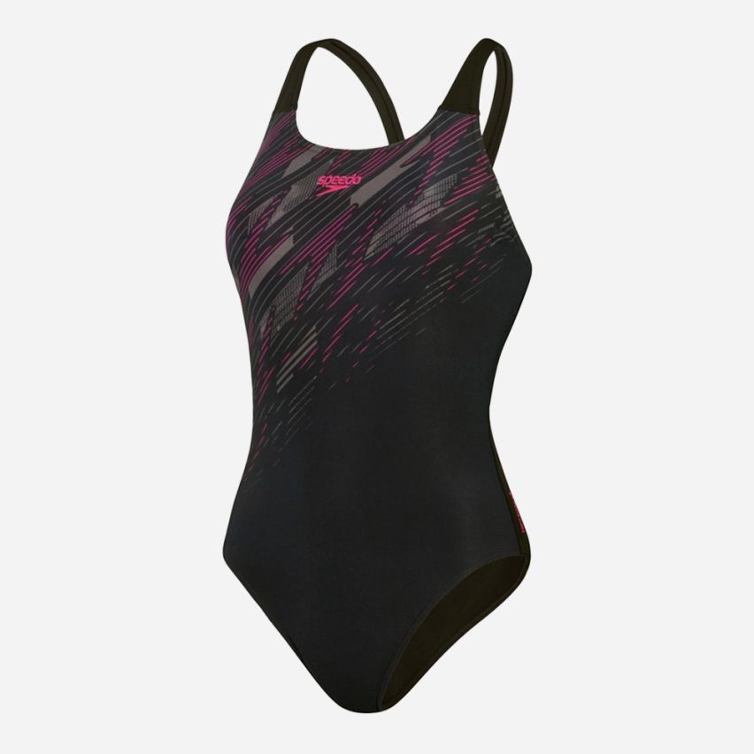 Speedo Badeanzug HyperBoom Placement Muscleback schwarz