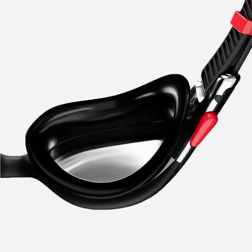 Speedo Schwimmbrille Biofuse 2.0 black/red gespiegelt
