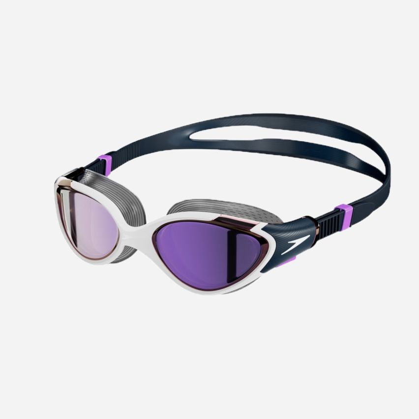 Speedo Schwimmbrille Women Biofuse 2.0 white/true navy gespiegelt