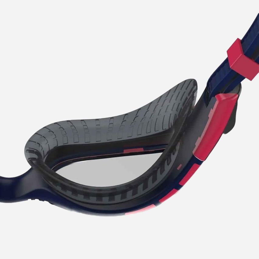 Speedo Schwimmbrille Futura Biofuse Flexiseal navy/phoenix red polarisiert