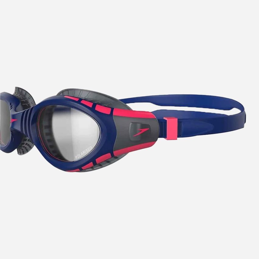Speedo Schwimmbrille Futura Biofuse Flexiseal navy/phoenix red polarisiert