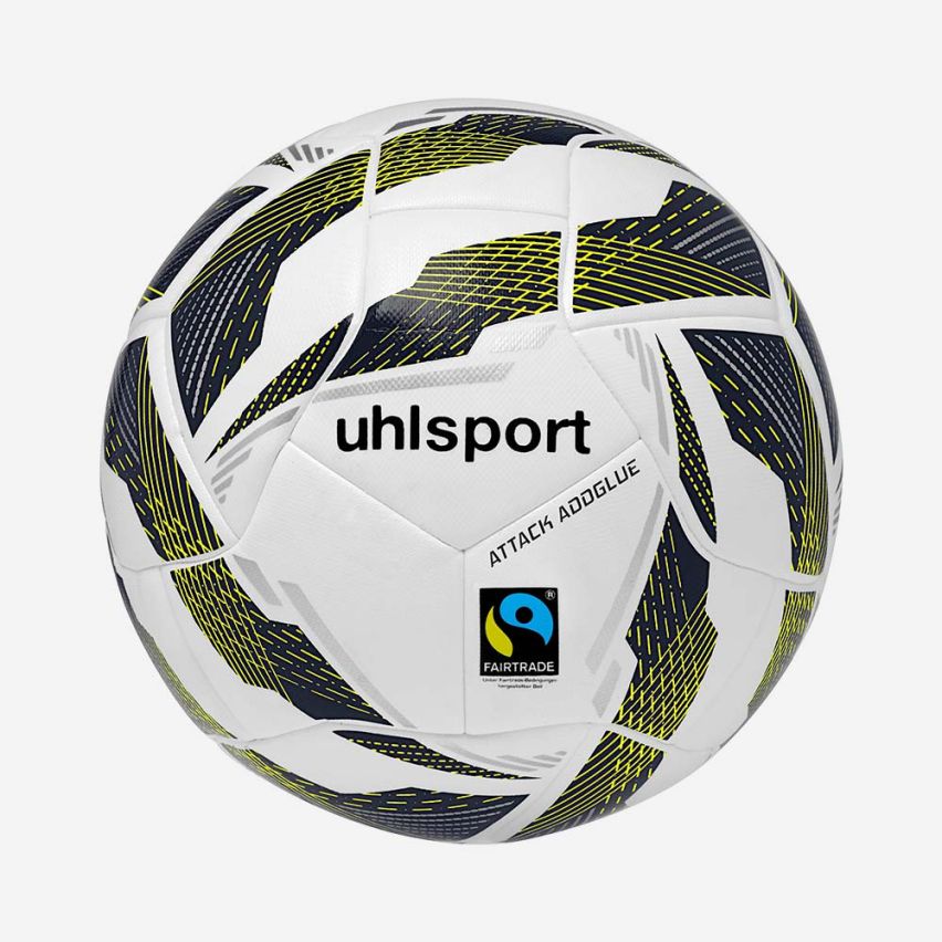 Uhlsport Attack Addglue Fairtrade weiss/marine/fluo gelb