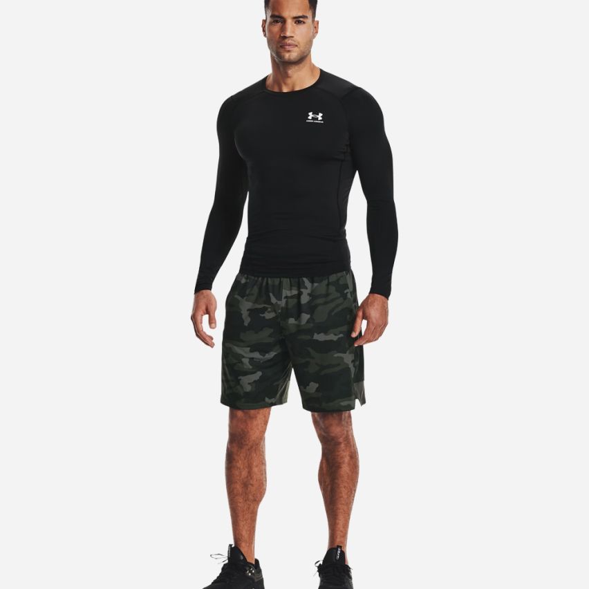 Under Armour HeatGear Compression Sweatshirt Herren schwarz