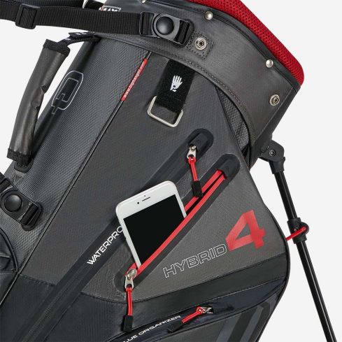 Big Max Aqua Hybrid 4 Golfbag black/charcoal/red