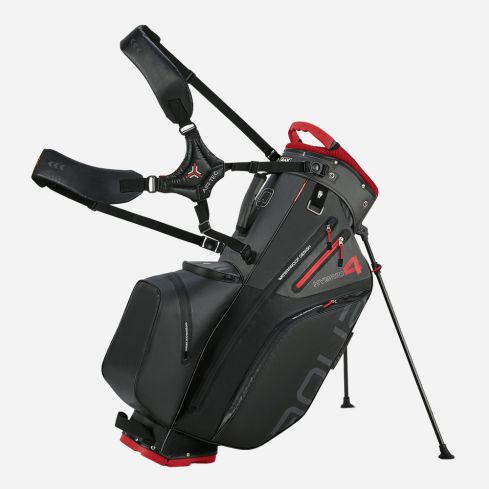 Big Max Aqua Hybrid 4 Golfbag black/charcoal/red