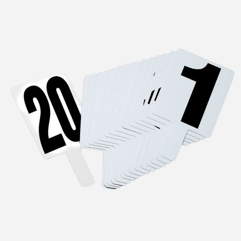 Spielerwechseltafeln Volleyball weiss