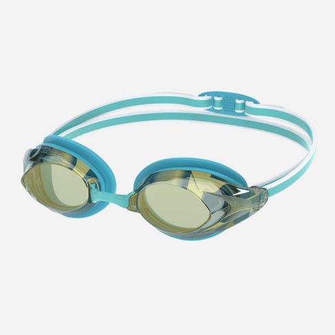 Speedo Schwimmbrille Vanquisher 3.0 blau/gold gespiegelt